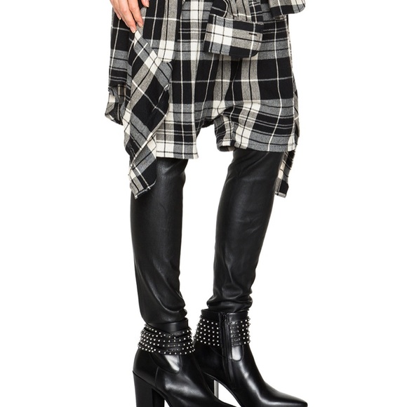 R13 Veder plaid with leather pant - Picture 3 of 9